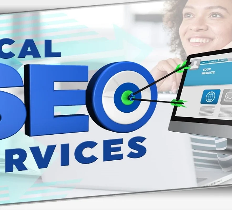 Digital marketing agency team analyzing local search rankings and Google Business profiles, showcasing best local SEO services.