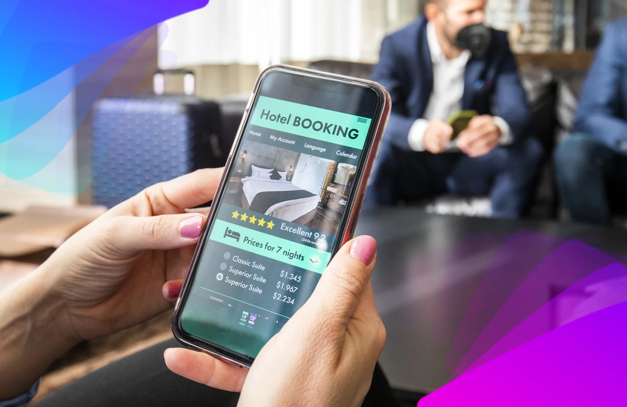 Guest selecting room type and dates on a responsive booking platform, highlighting the functionality of a Hotel Booking Engine.