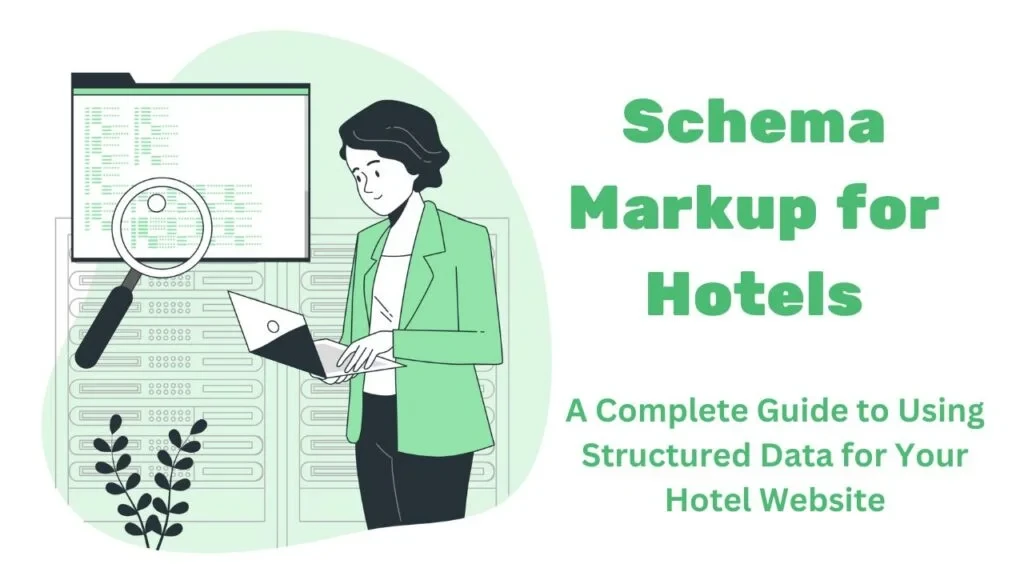 Laptop screen with on-page SEO optimization for a hotel website, highlighting key elements of a hotel SEO strategy.